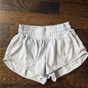 Lululemon Hotty Hot Low-Rise Lined Shorts 2.5” Light Blue